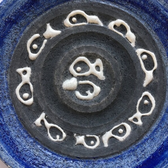 Vintage Mid Century Art Pottery Fish Plate Bitossi Italy Japan Wall Hanging - Picture 3 of 8